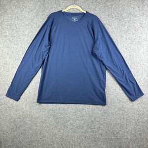 Rhone Reign Shirt Mens Large Blue Long Sleeve Soft Sweat Wicking Athletic Gym